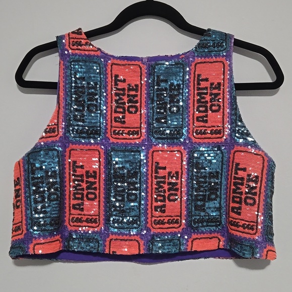 hayley elsaesser Tops - Sequin Crop Top